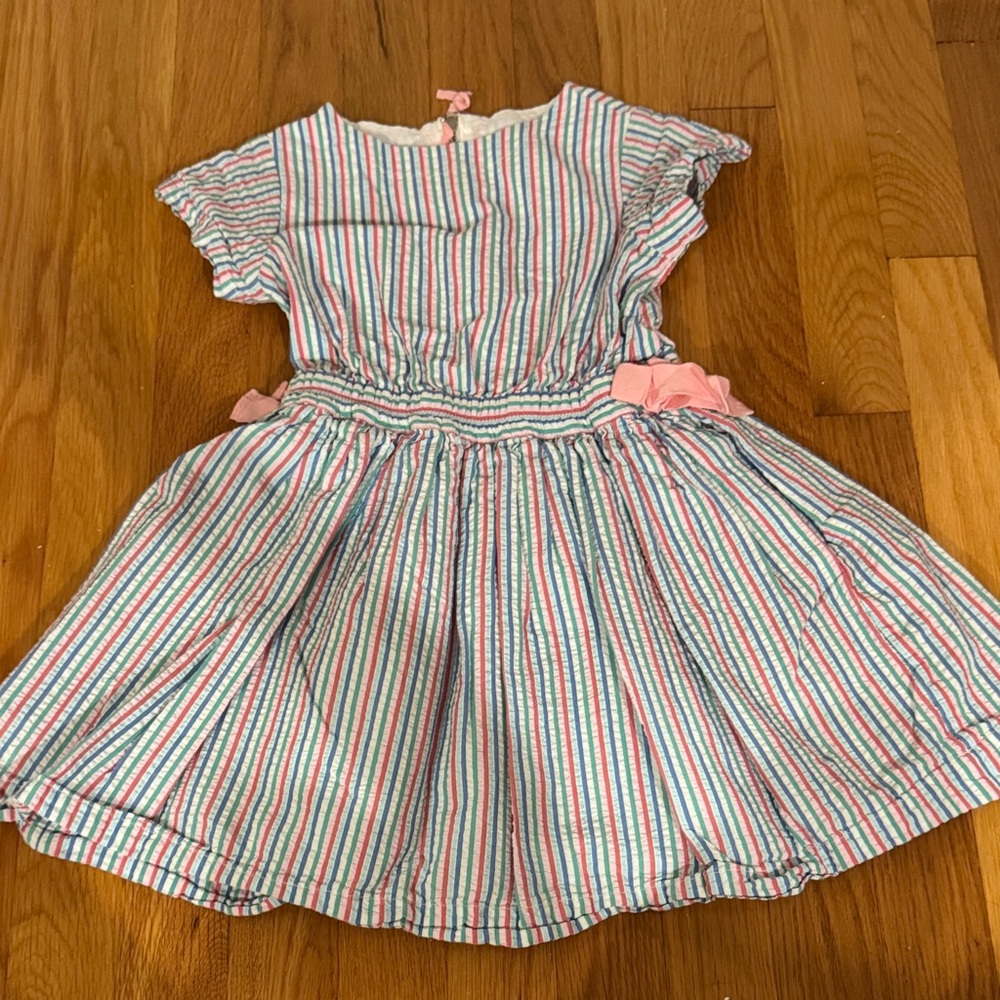 J. Crew Kids Dress with Blue and Pink Stripes